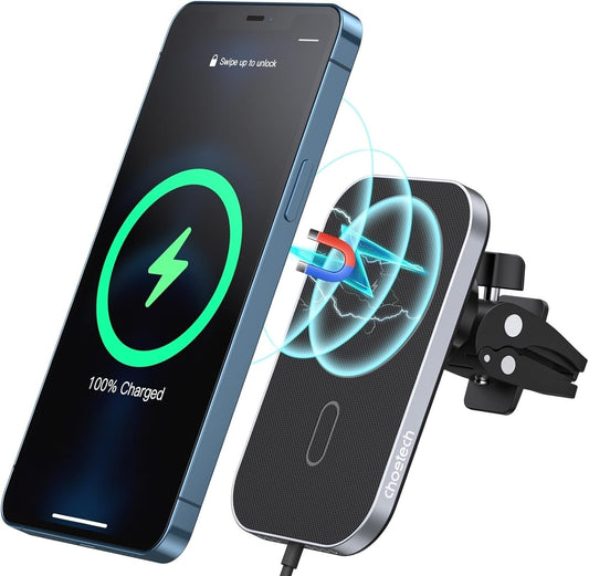 T200-F-V2 (201BK) 15W Magleap Magnetic Wireless Car Charger Holder with 1M Cable