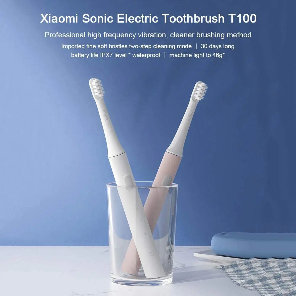 Mijia T100 Sonic Electric Toothbrush - Smart, Colorful, USB Rechargeable, IPX7 Waterproof